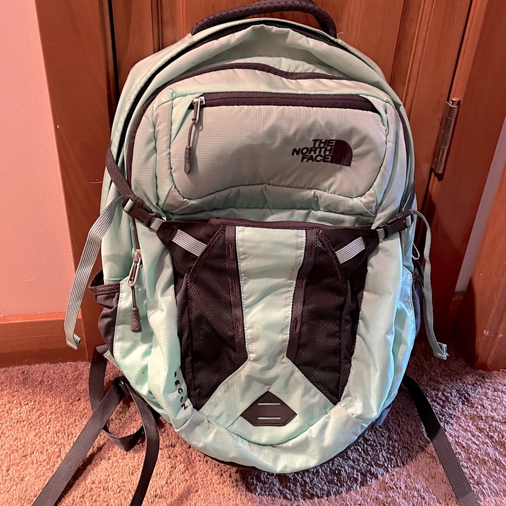 North Face Unisex Recon Mint Green Backpack